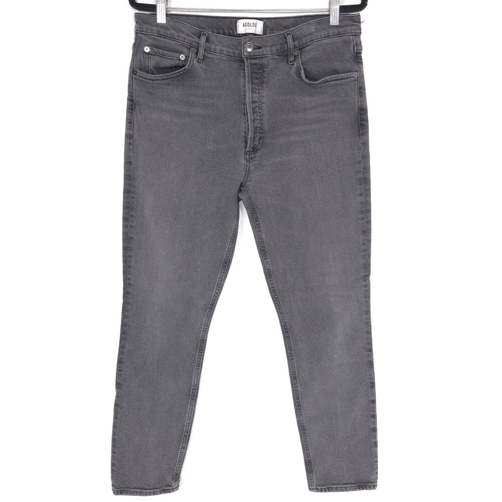 AGOLDE Nico Jeans 31 Charcoal Button‎ Fly Gray Organic Cotton A093B-1286
